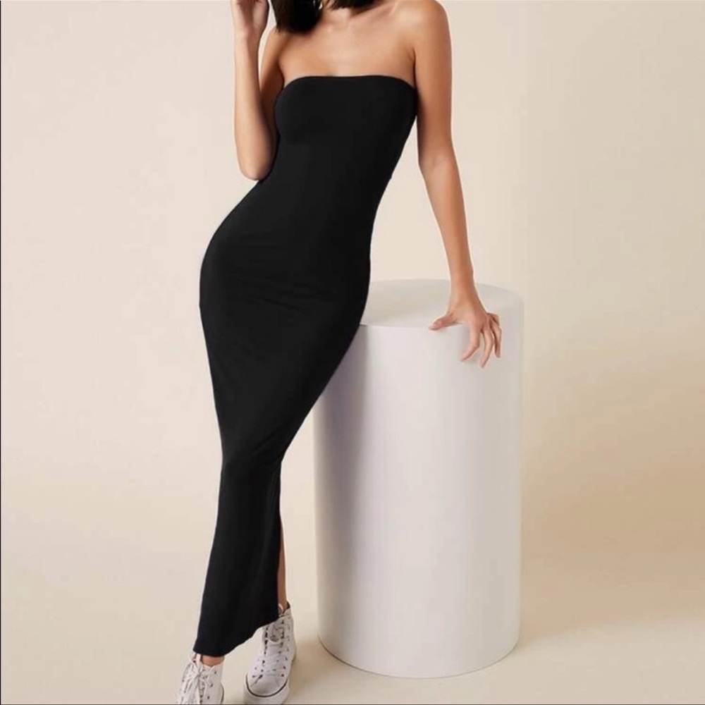 NWT black bodycon maxi dress